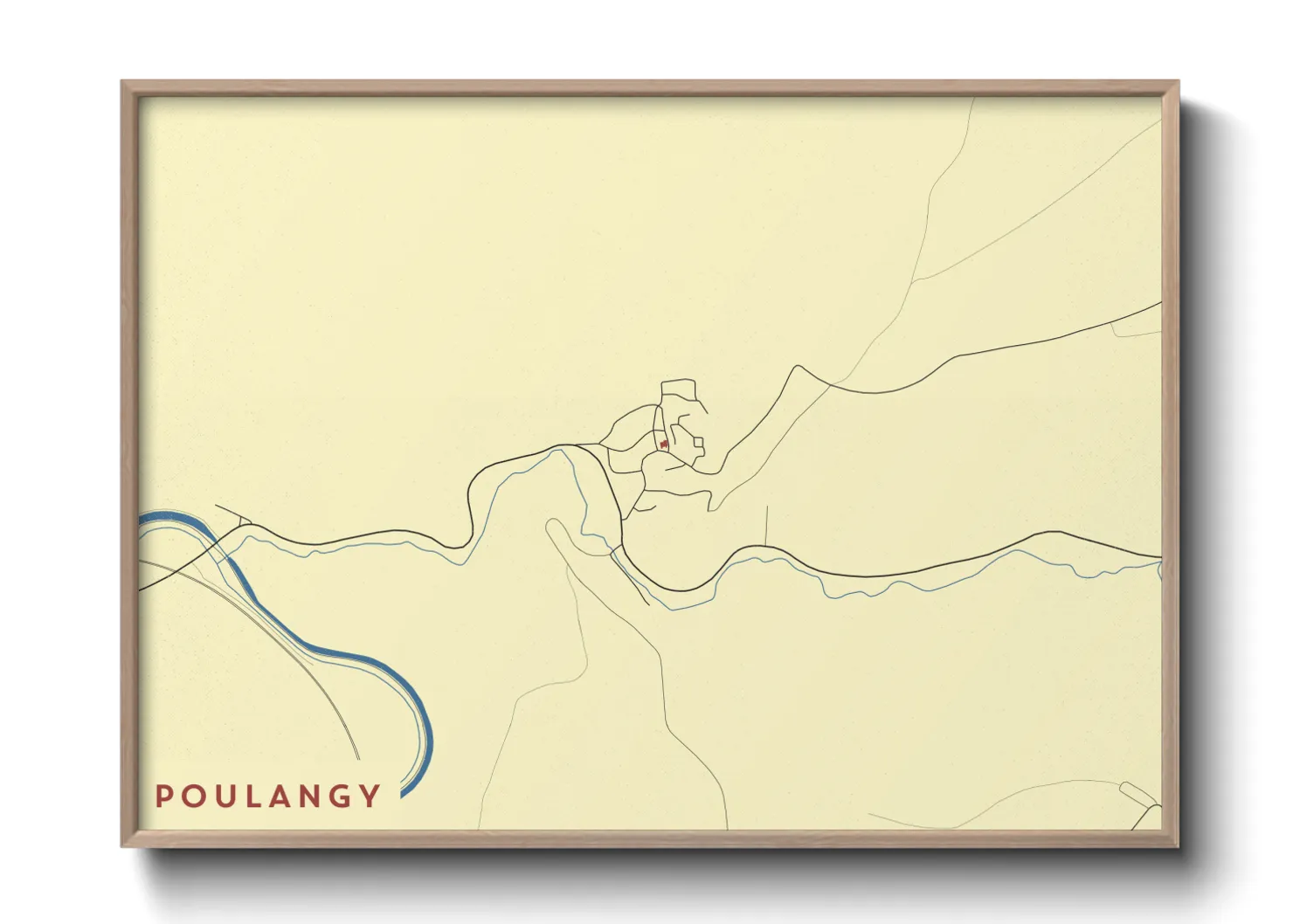 Une affiche de carte sur Poulangy