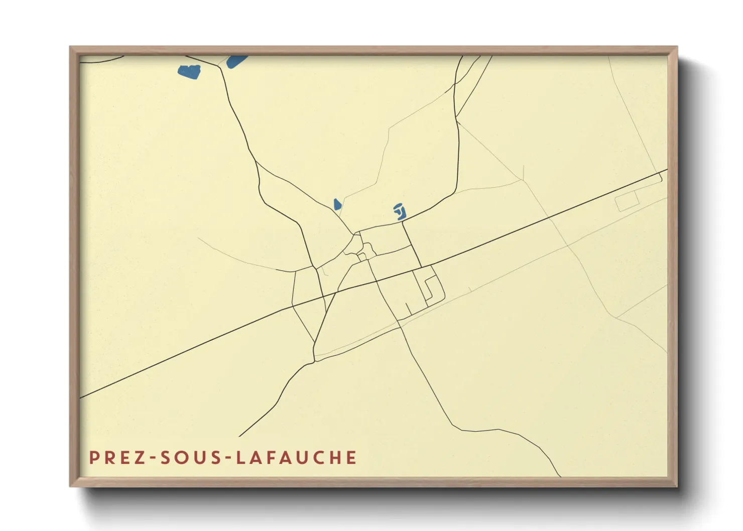 Une affiche de carte sur Prez-sous-Lafauche