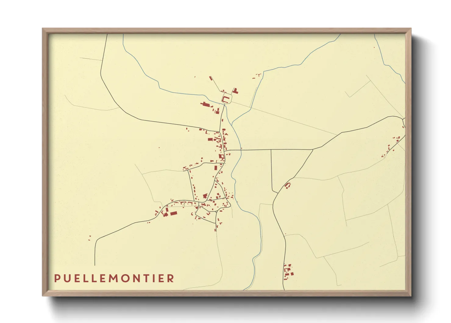 Une affiche de carte sur Puellemontier
