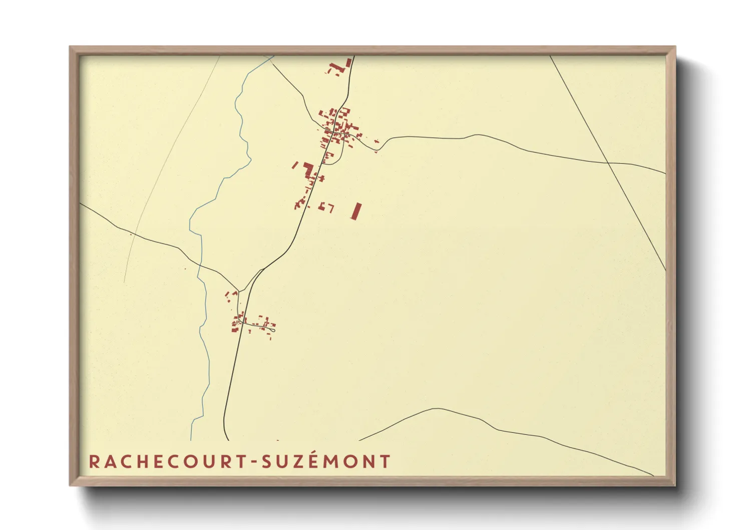 Une affiche de carte sur Rachecourt-Suzémont