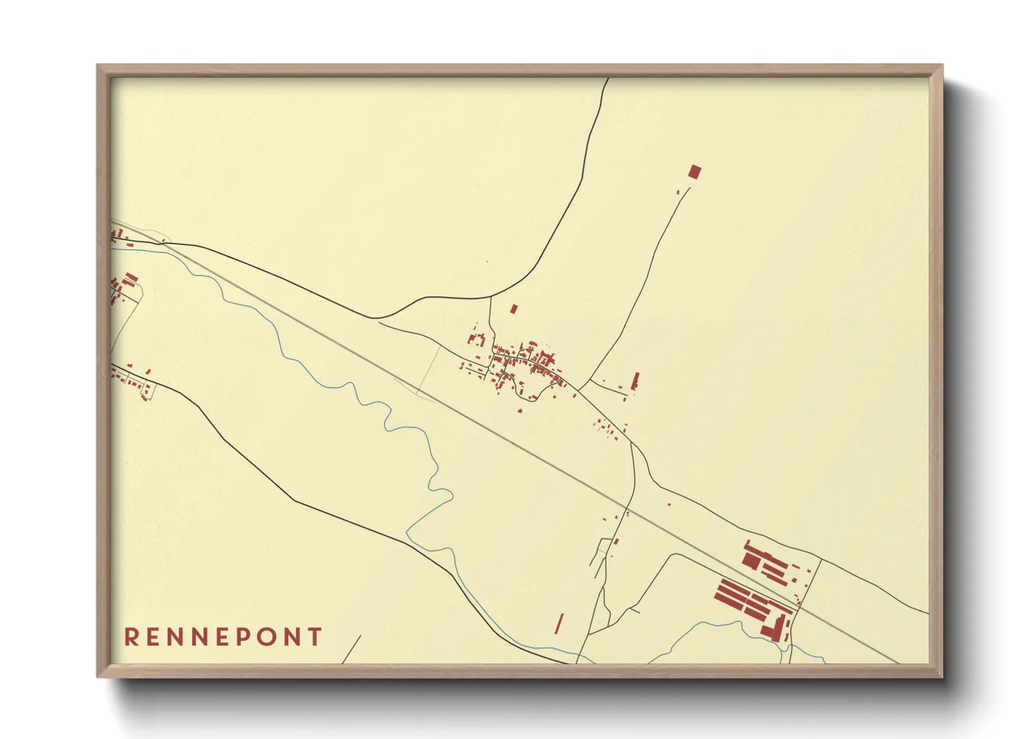 Une affiche de carte sur Rennepont