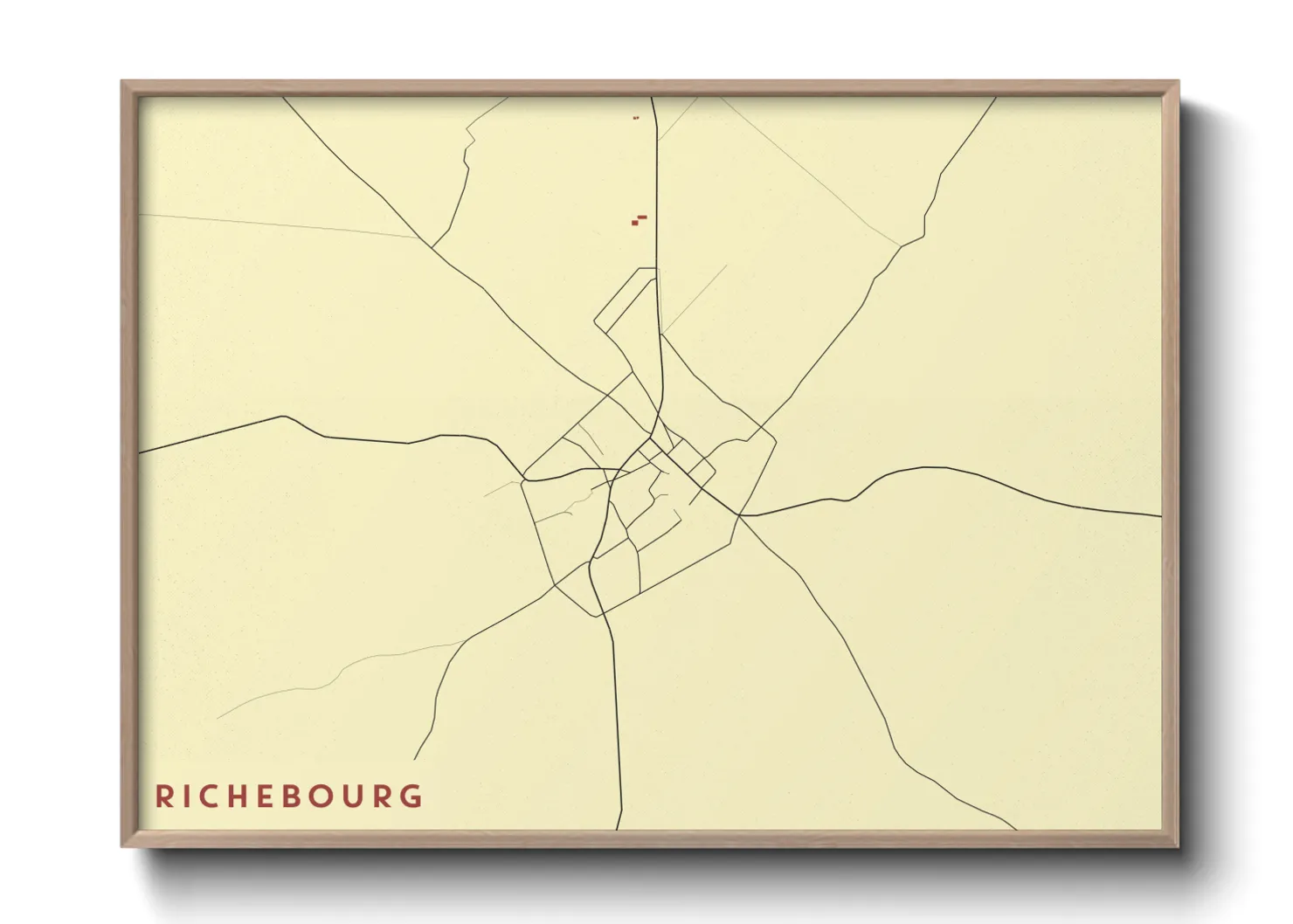 Une affiche de carte sur Richebourg