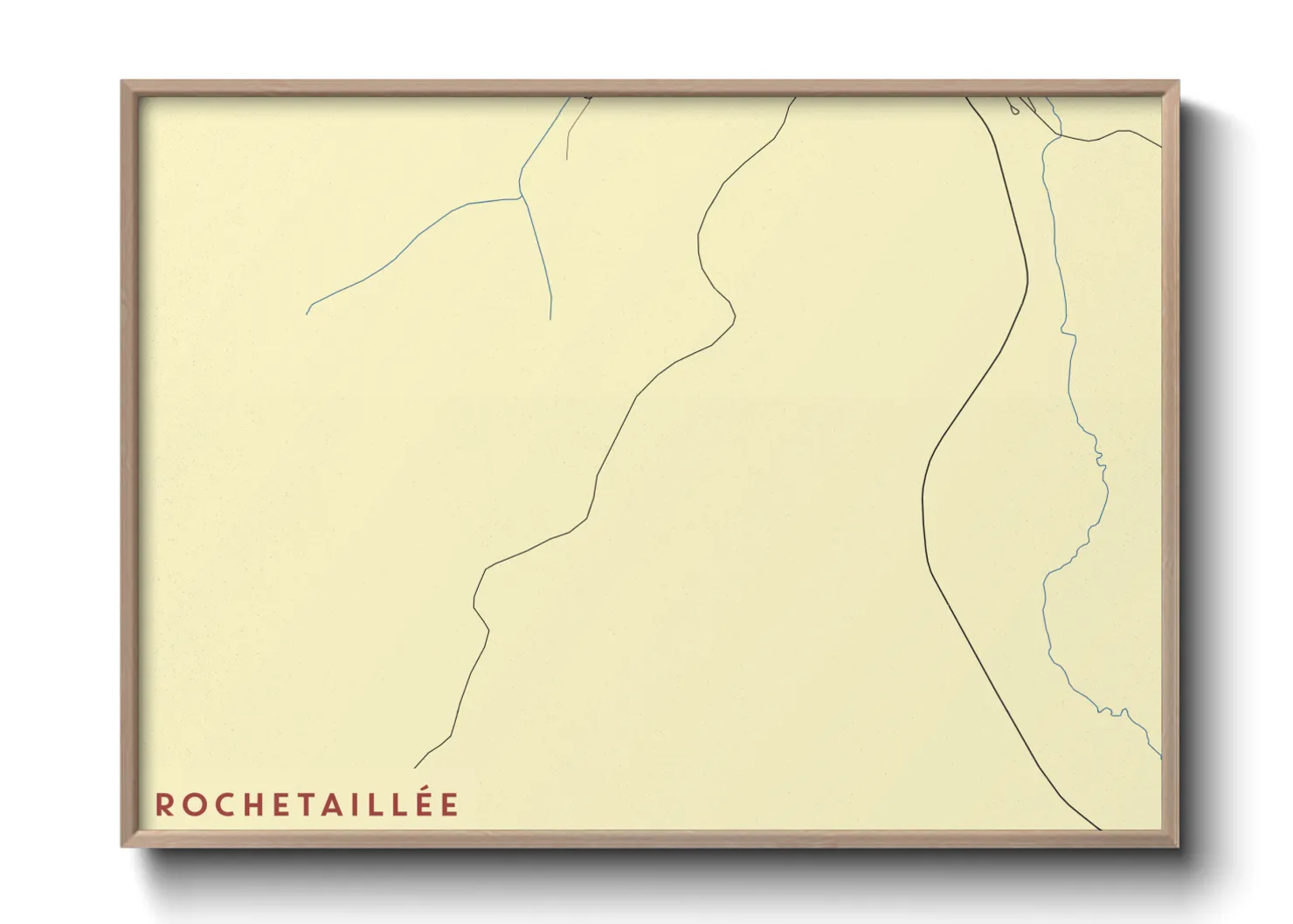 Une affiche de carte sur Rochetaillée
