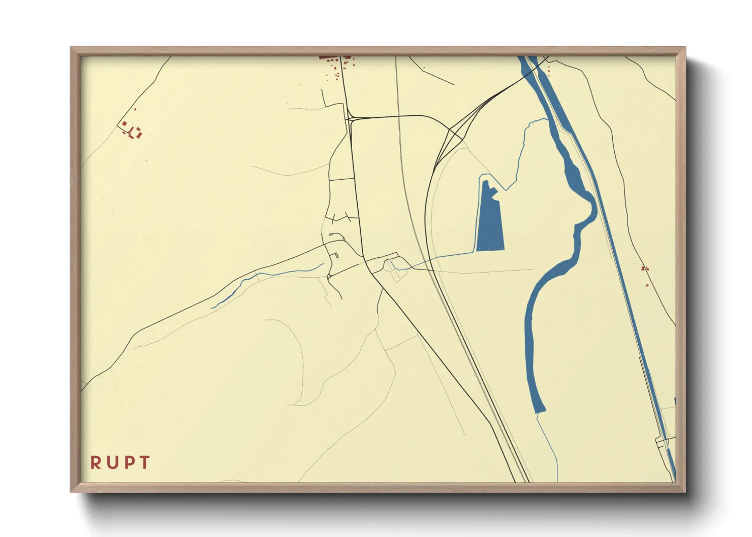 Une affiche de carte sur Rupt