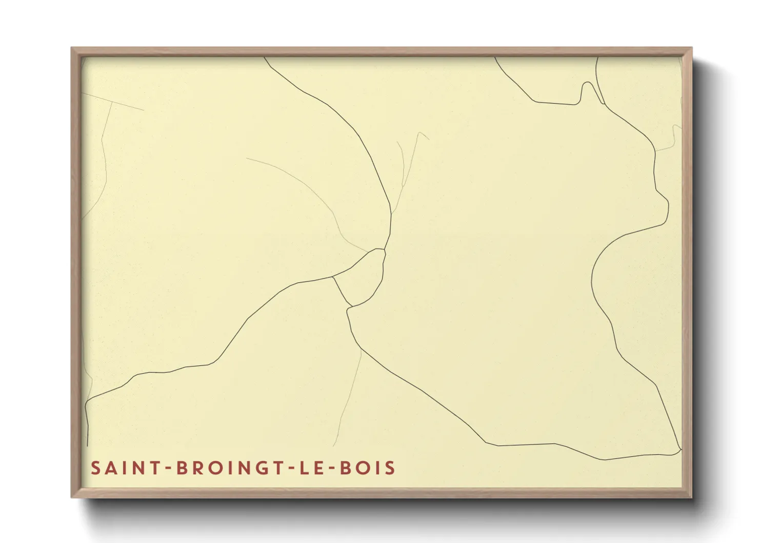 Une affiche de carte sur Saint-Broingt-le-Bois