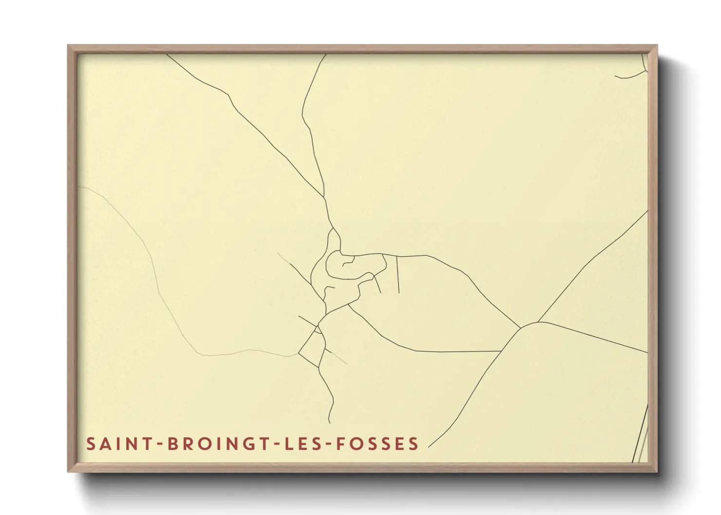 Une affiche de carte sur Saint-Broingt-les-Fosses
