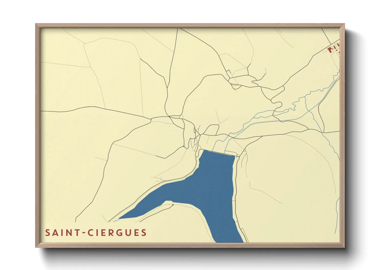 Une affiche de carte sur Saint-Ciergues