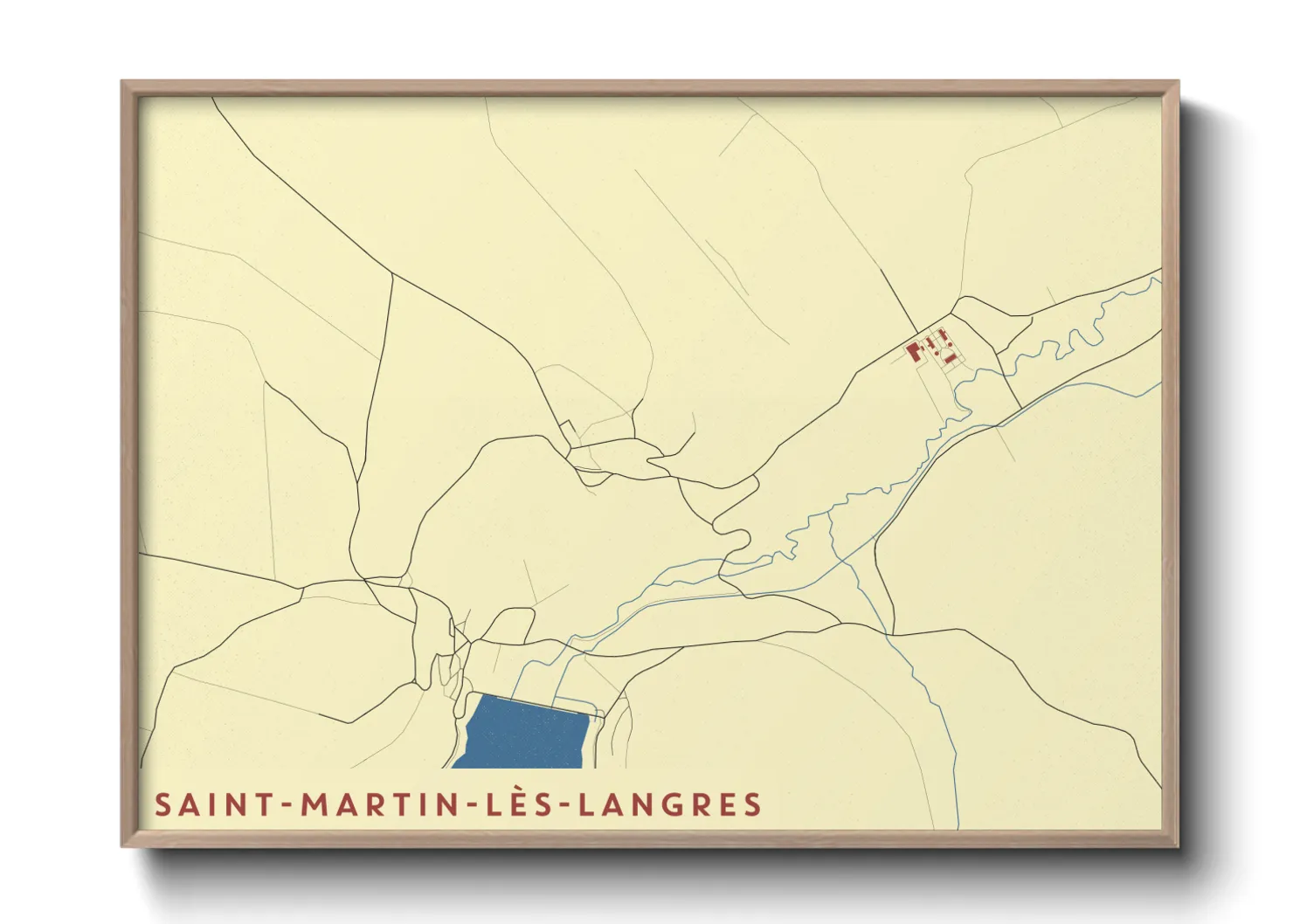 Une affiche de carte sur Saint-Martin-lès-Langres