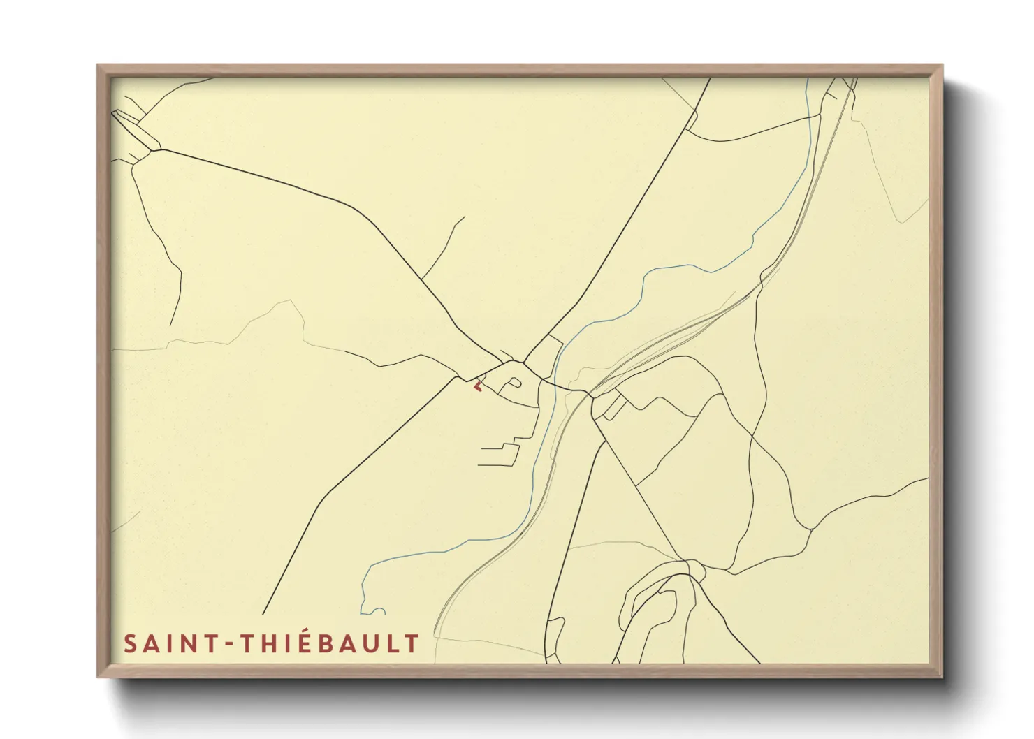 Une affiche de carte sur Saint-Thiébault