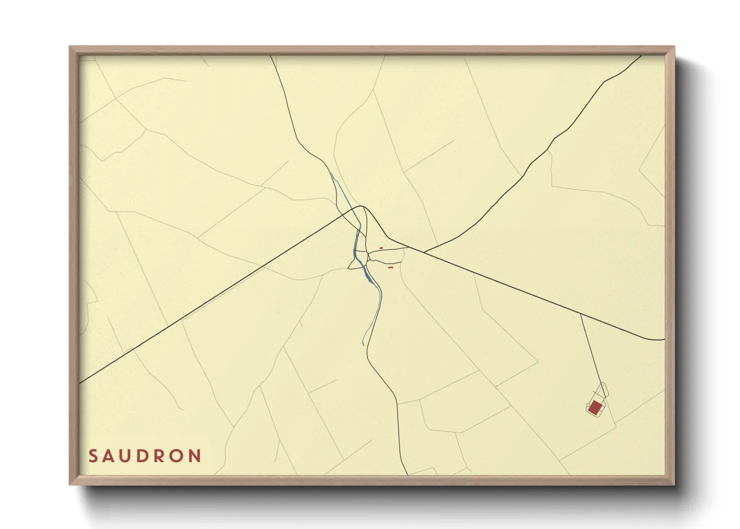 Une affiche de carte sur Saudron