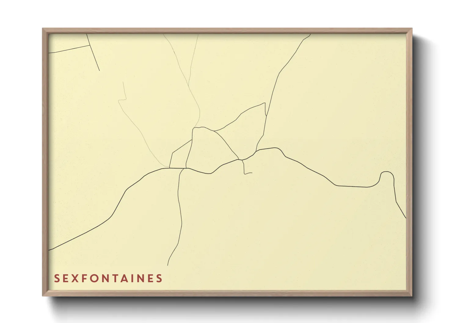 Une affiche de carte sur Sexfontaines