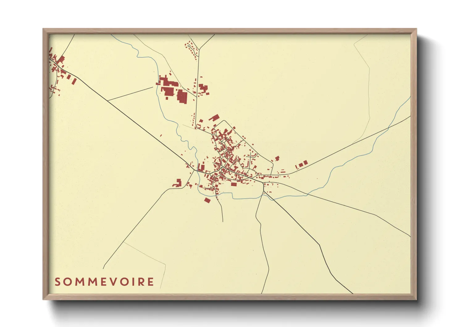 Une affiche de carte sur Sommevoire