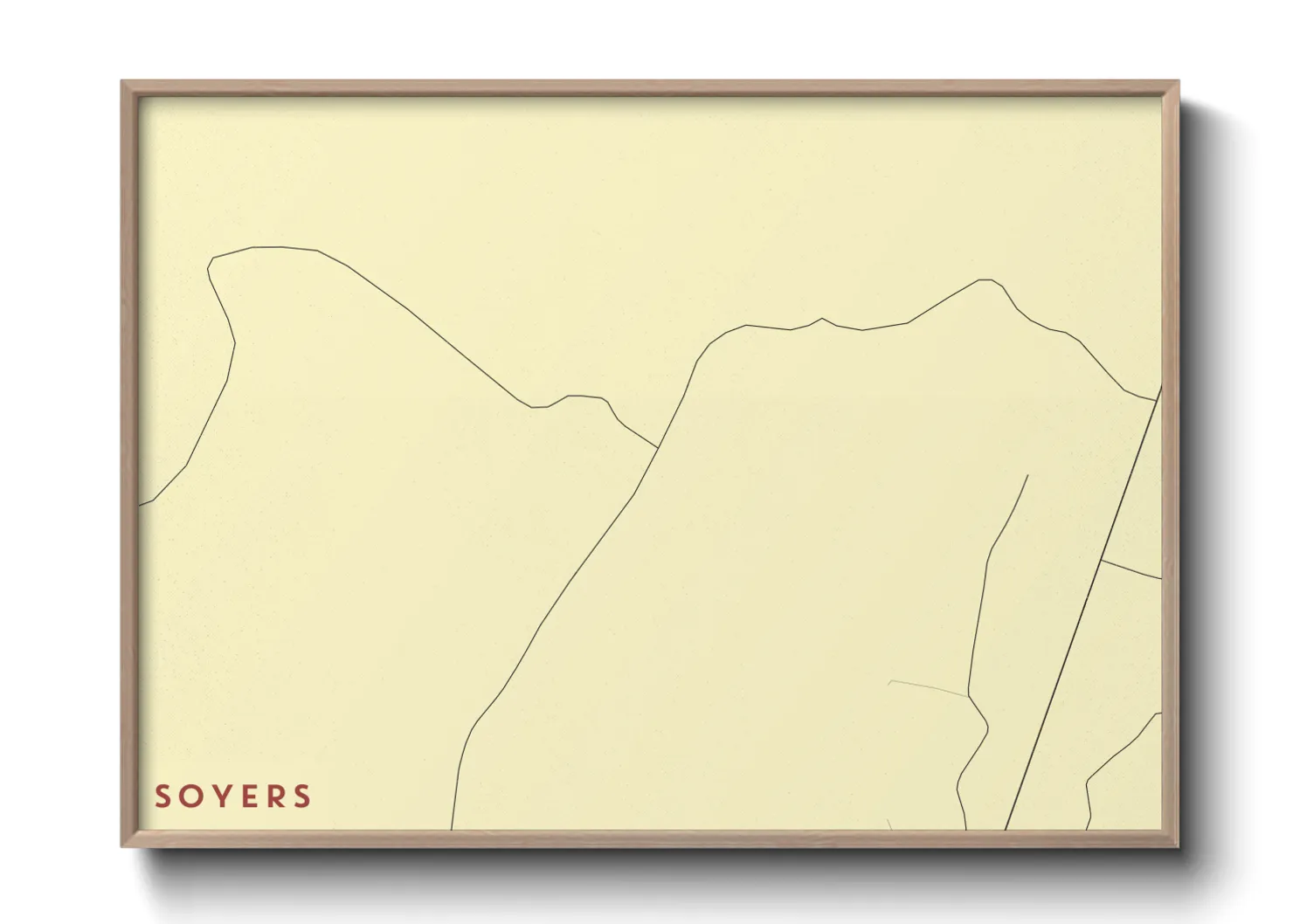 Une affiche de carte sur Soyers