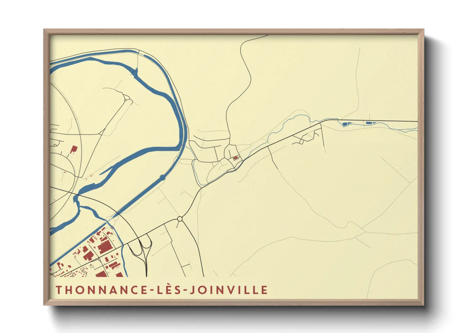 Une affiche de carte sur Thonnance-lès-Joinville