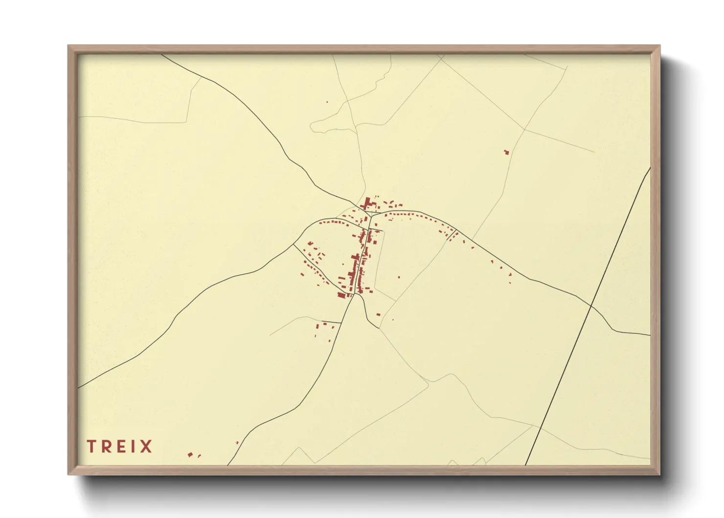 Une affiche de carte sur Treix