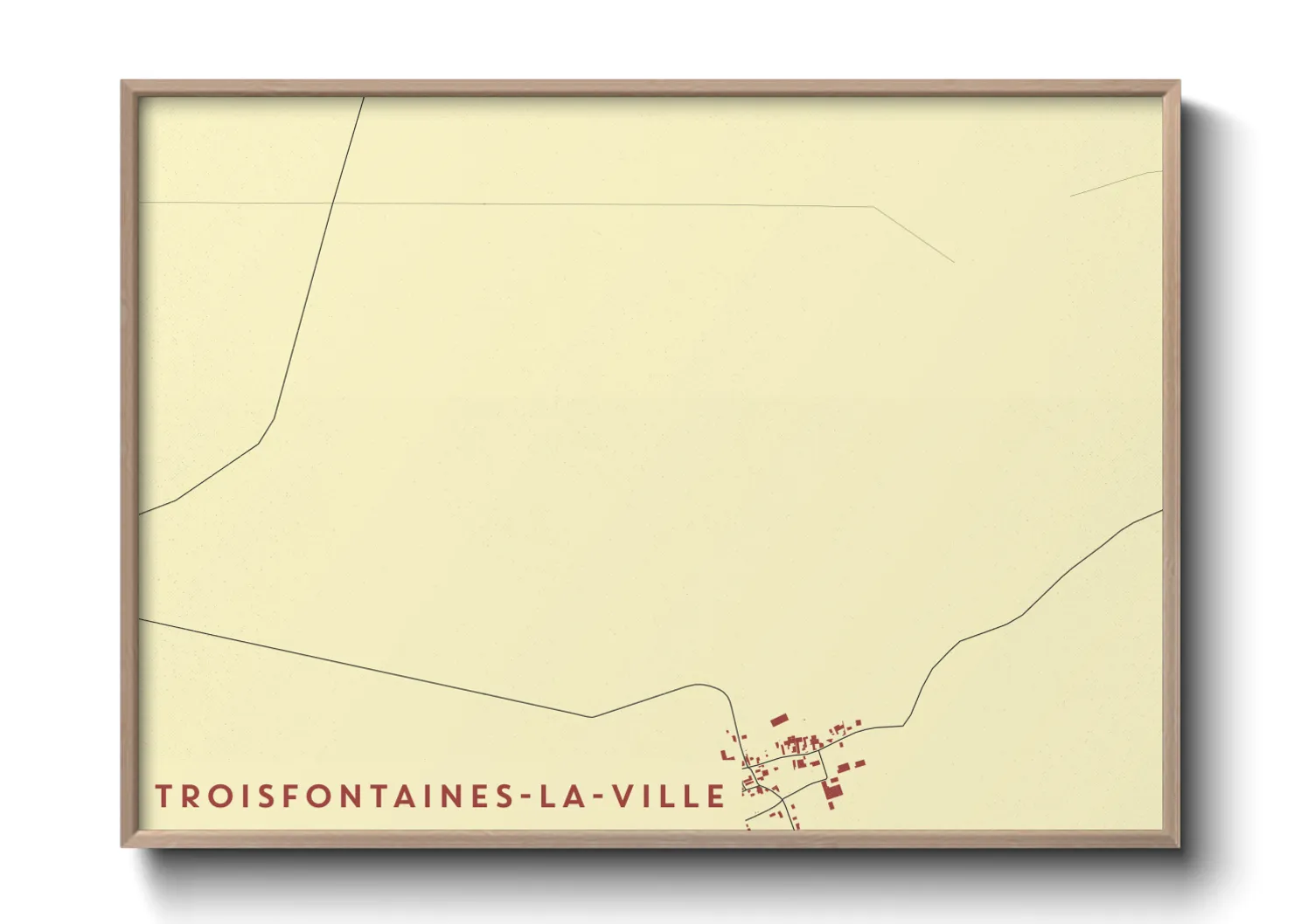 Une affiche de carte sur Troisfontaines-la-Ville