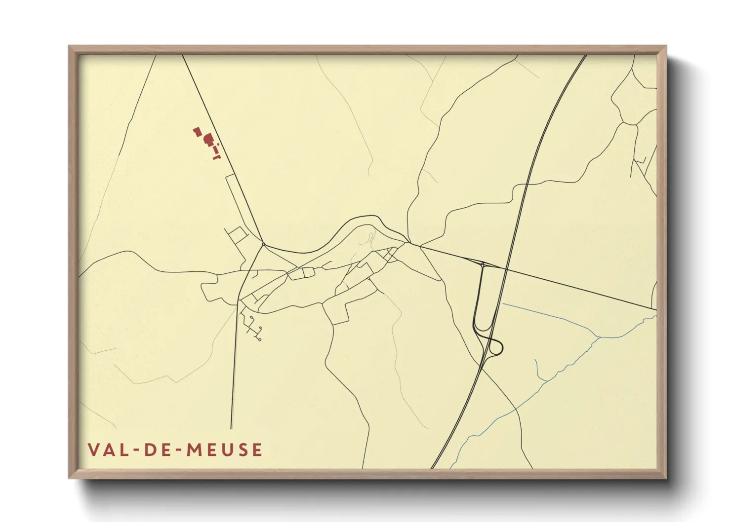 Une affiche de carte sur Val-de-Meuse