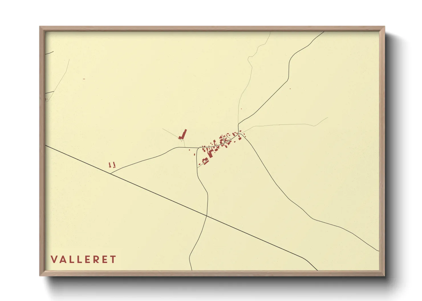 Une affiche de carte sur Valleret