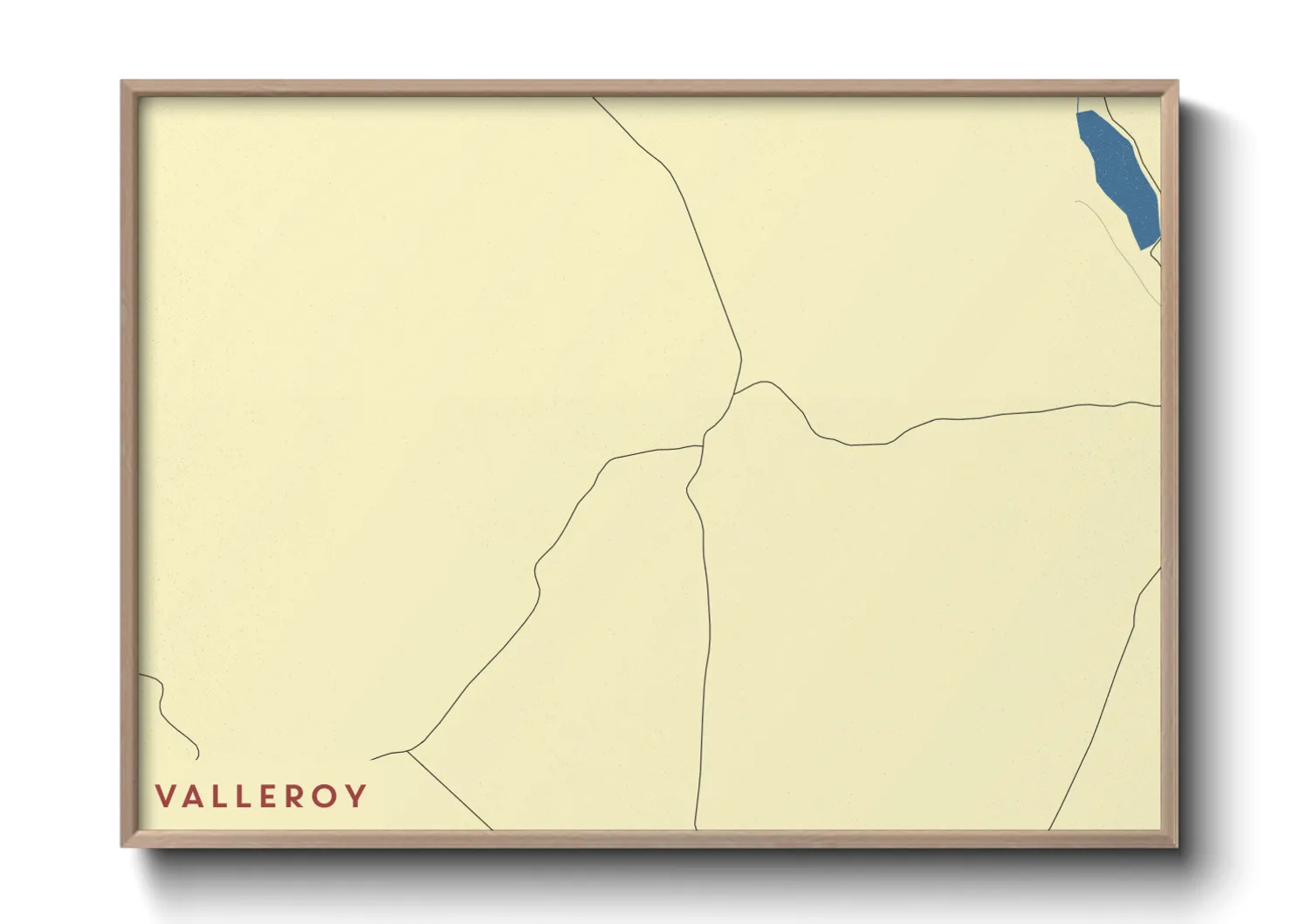 Une affiche de carte sur Valleroy