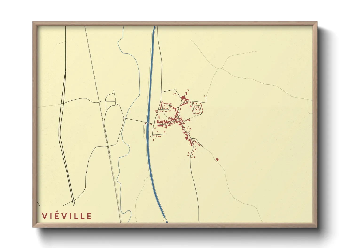 Une affiche de carte sur Viéville