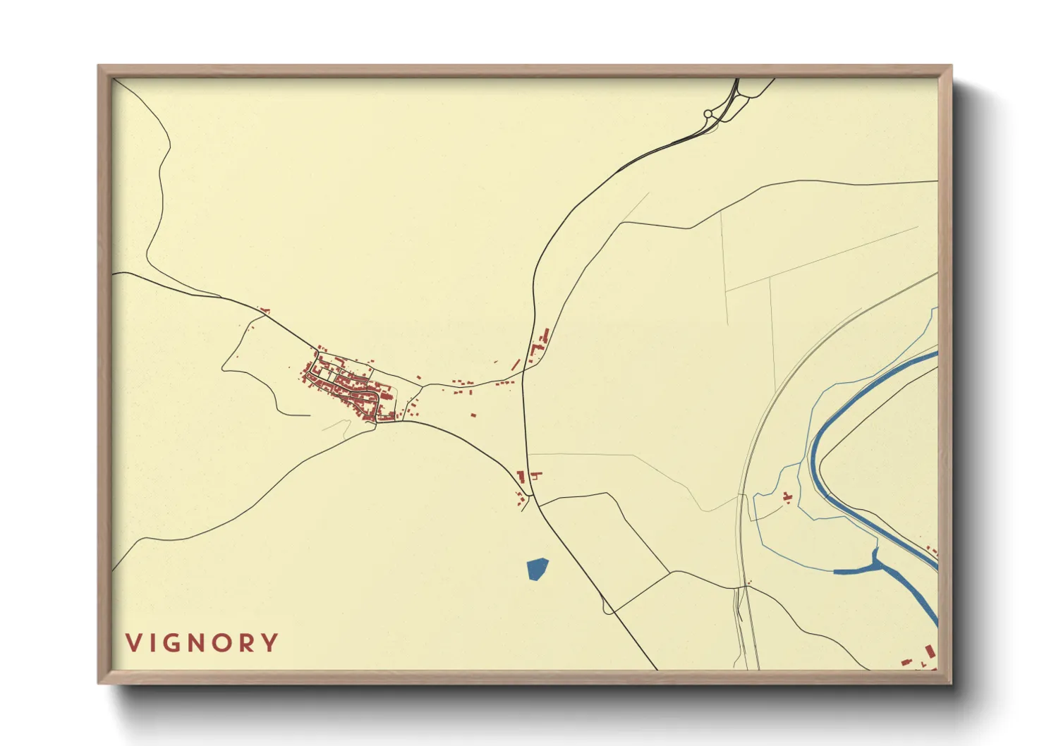 Une affiche de carte sur Vignory