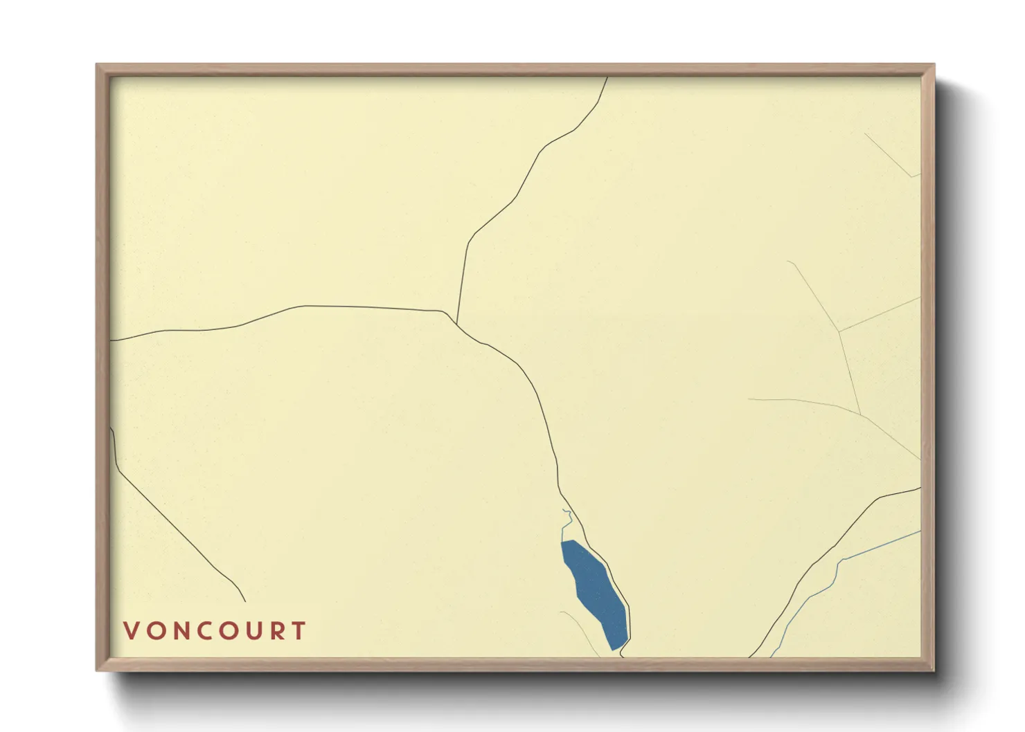 Une affiche de carte sur Voncourt