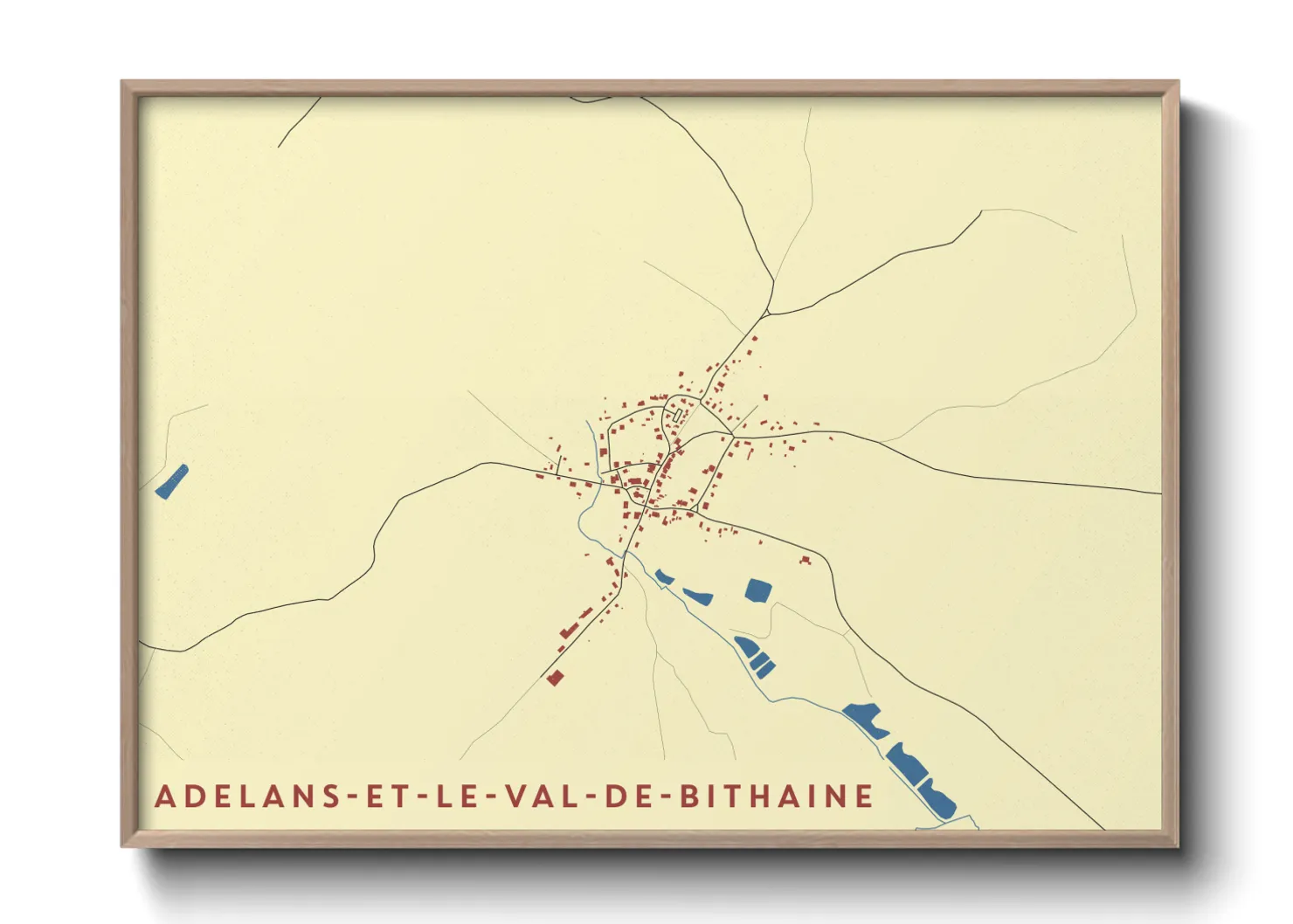 Une affiche de carte sur Adelans-et-le-Val-de-Bithaine