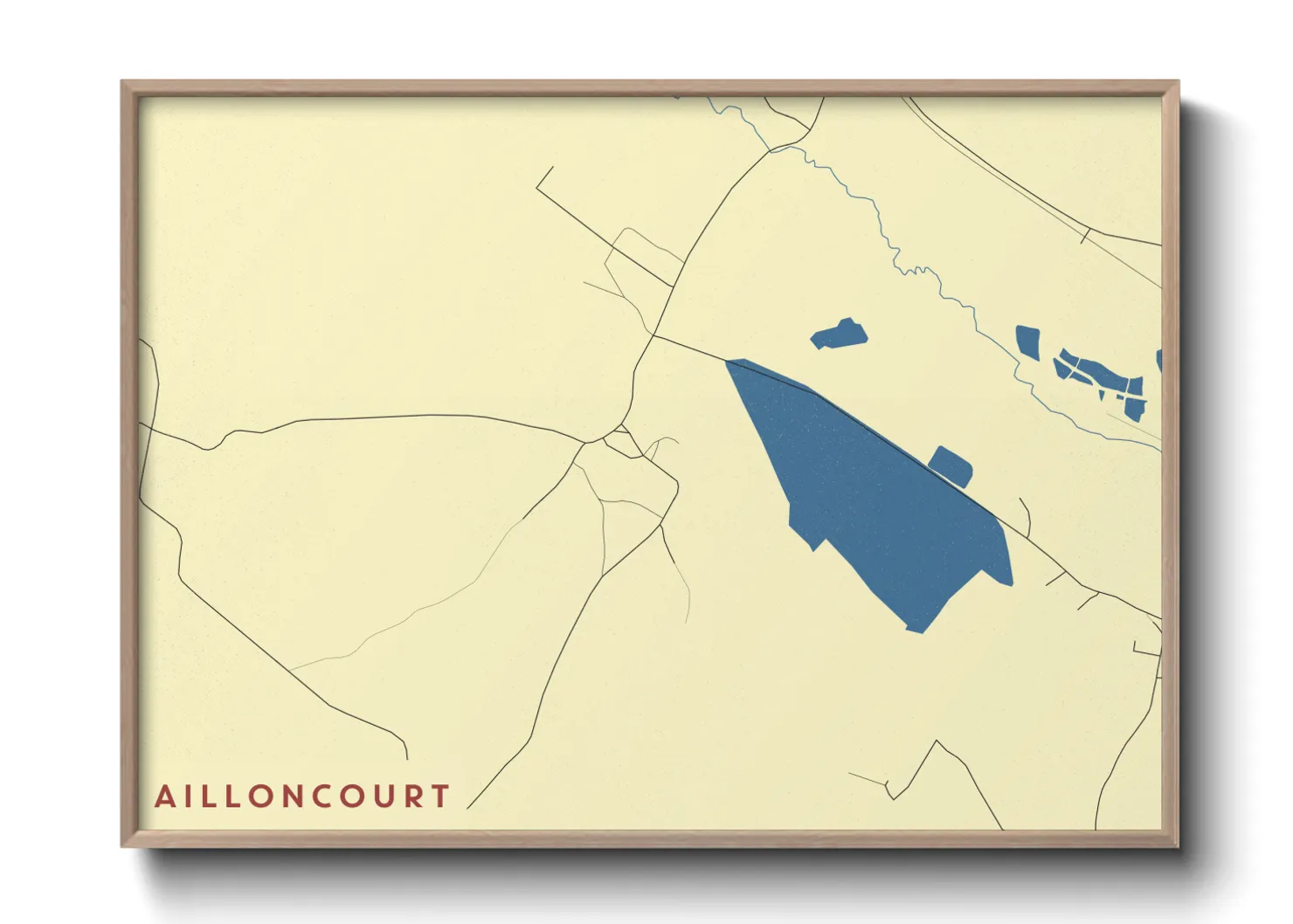 Une affiche de carte sur Ailloncourt