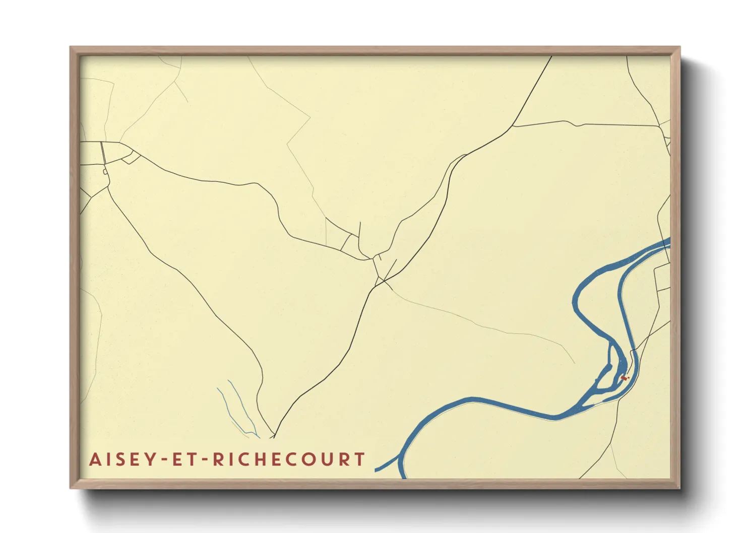 Une affiche de carte sur Aisey-et-Richecourt