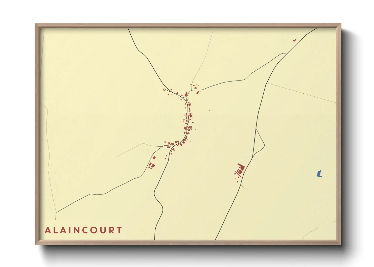 Une affiche de carte sur Alaincourt
