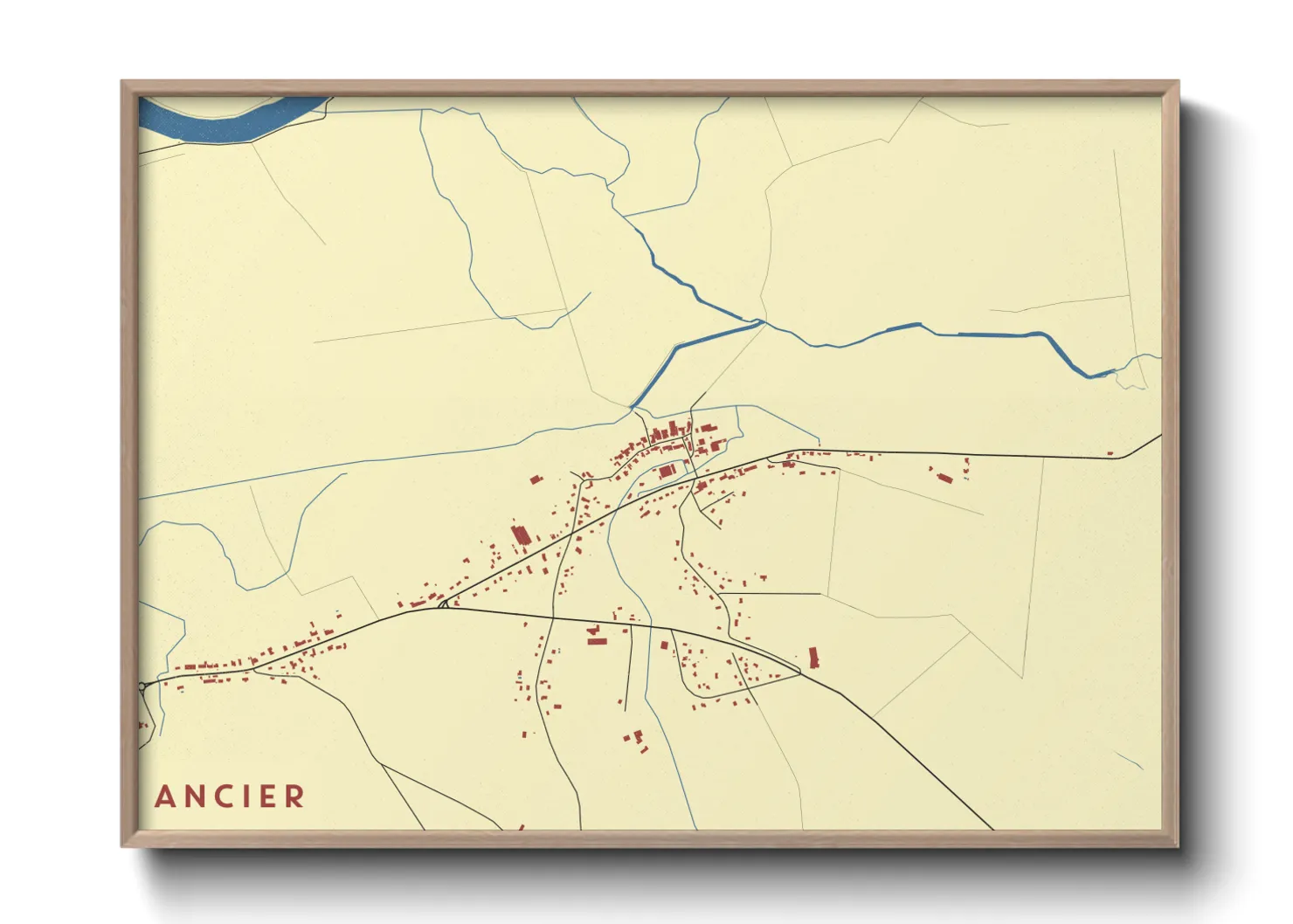 Une affiche de carte sur Ancier