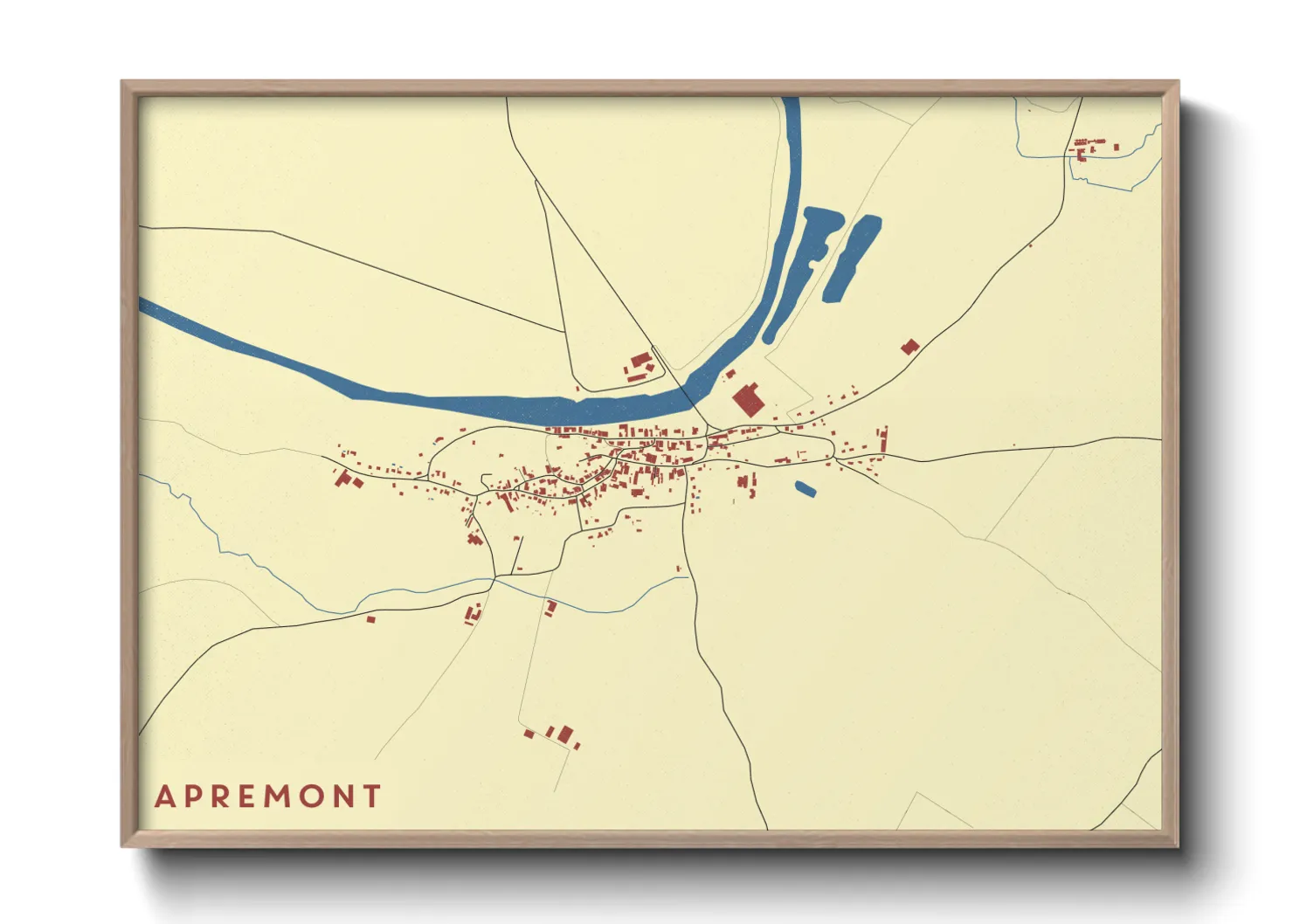 Une affiche de carte sur Apremont