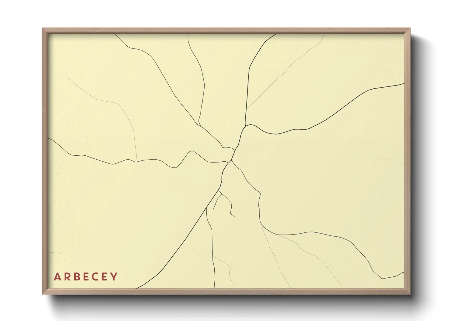 Une affiche de carte sur Arbecey