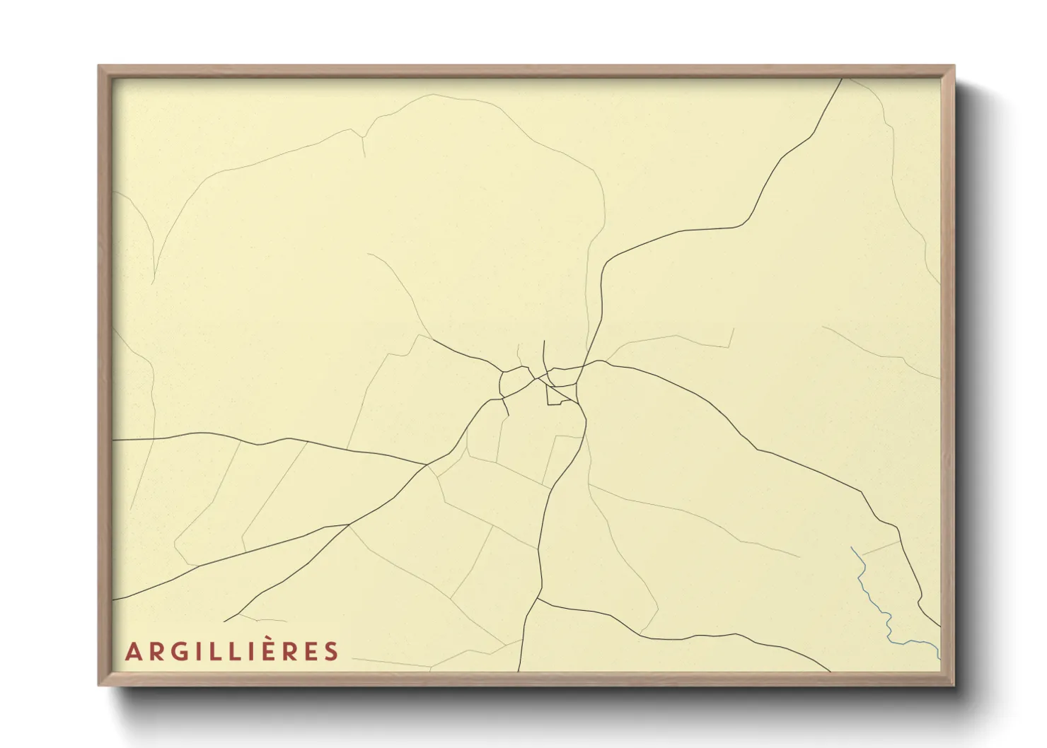 Une affiche de carte sur Argillières