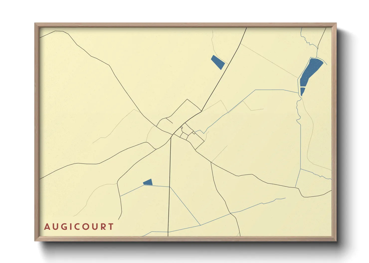 Une affiche de carte sur Augicourt
