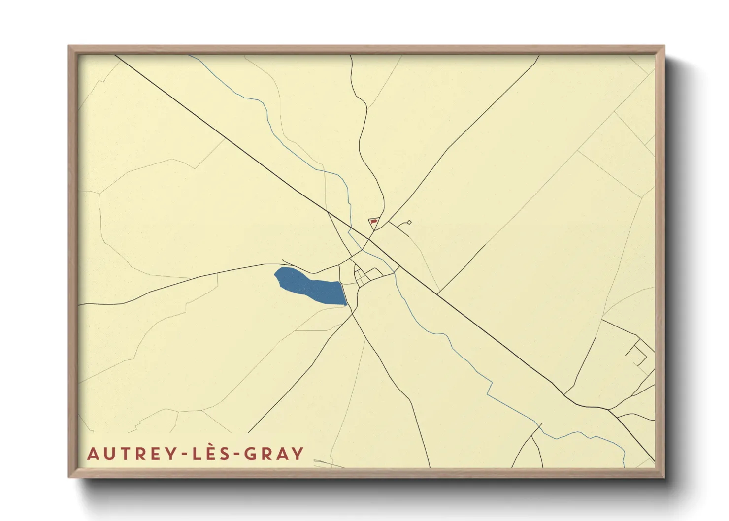 Une affiche de carte sur Autrey-lès-Gray