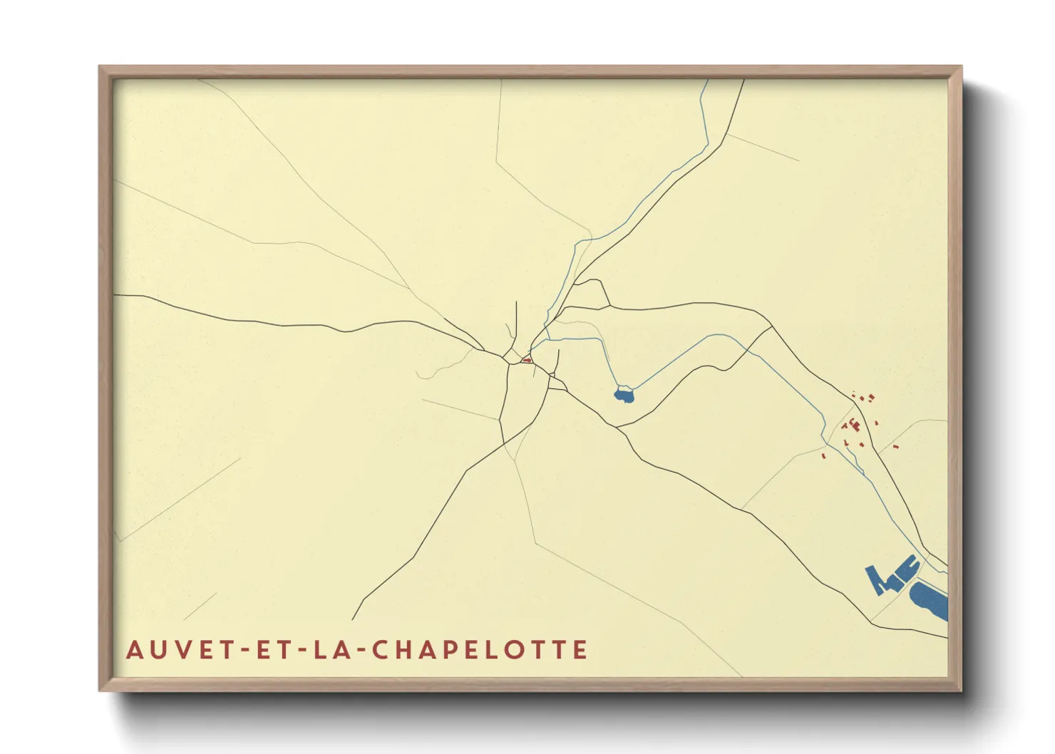 Une affiche de carte sur Auvet-et-la-Chapelotte
