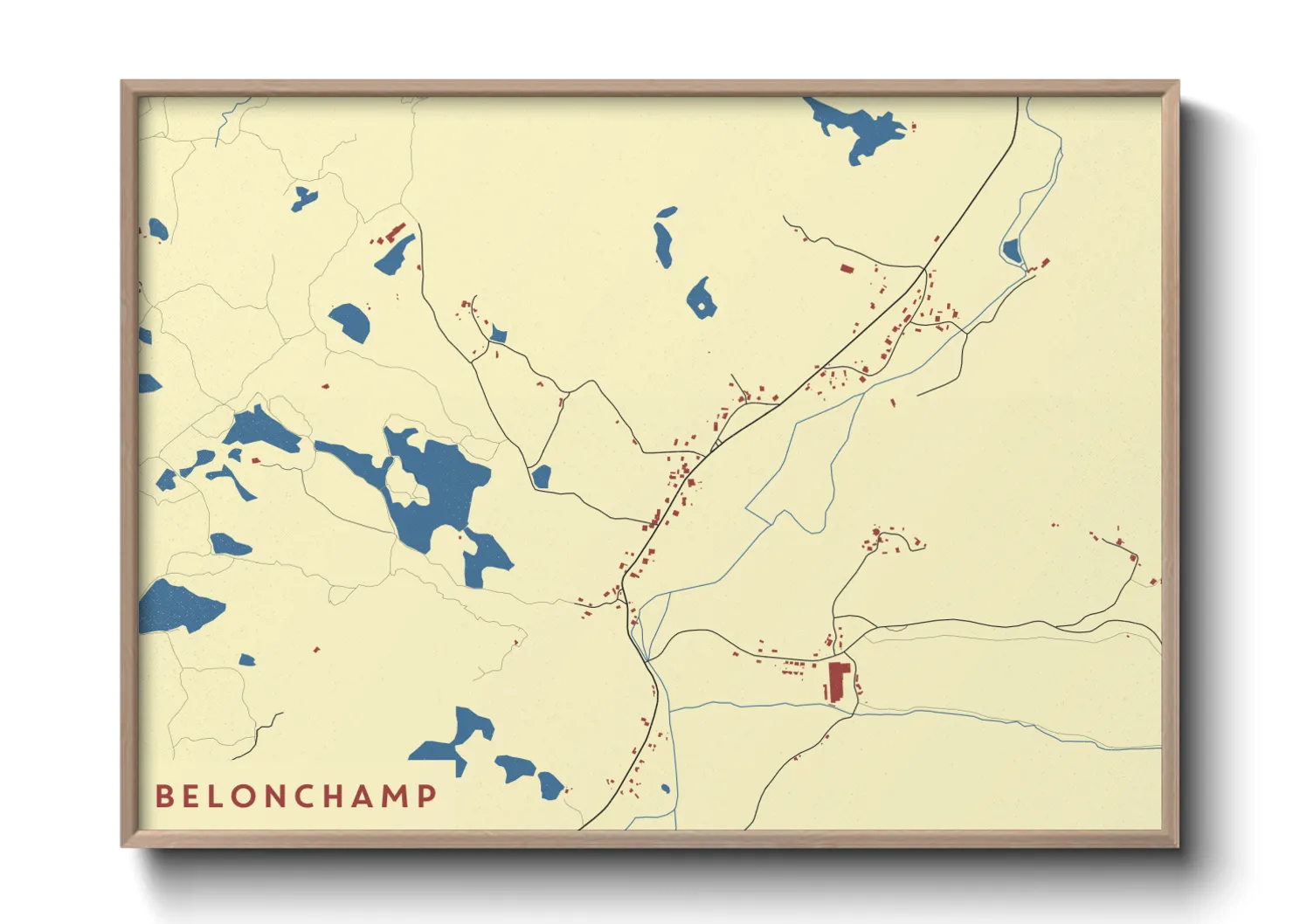 Une affiche de carte sur Belonchamp