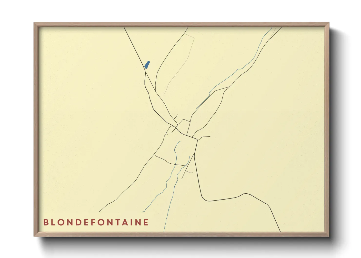 Une affiche de carte sur Blondefontaine