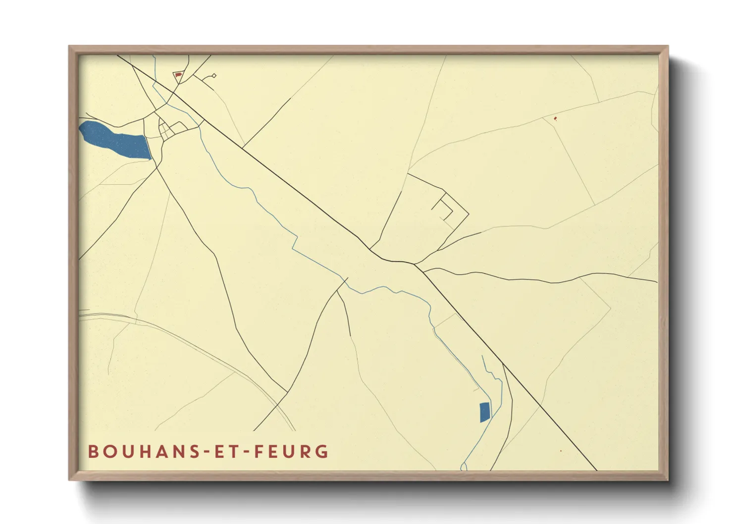 Une affiche de carte sur Bouhans-et-Feurg