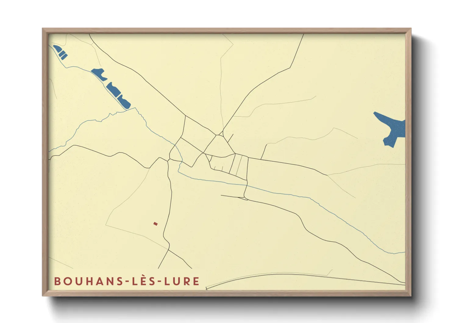 Une affiche de carte sur Bouhans-lès-Lure