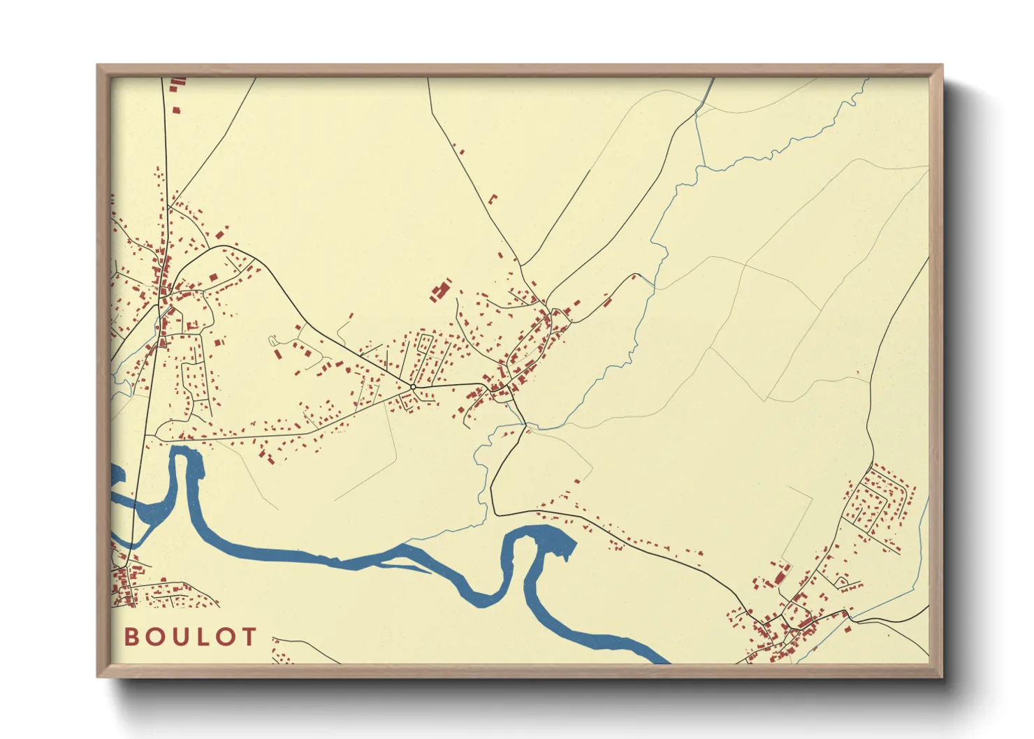 Une affiche de carte sur Boulot