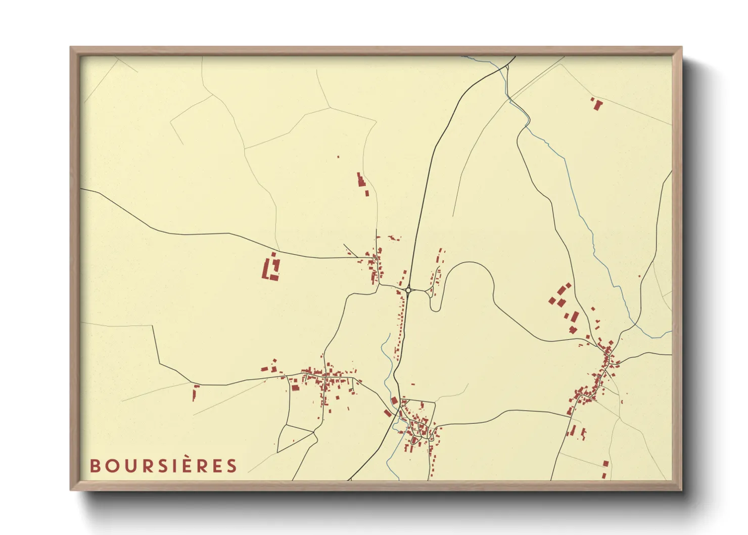 Une affiche de carte sur Boursières