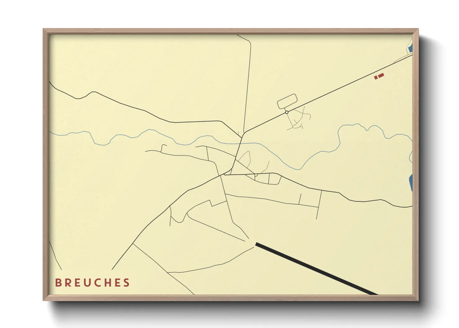 Une affiche de carte sur Breuches