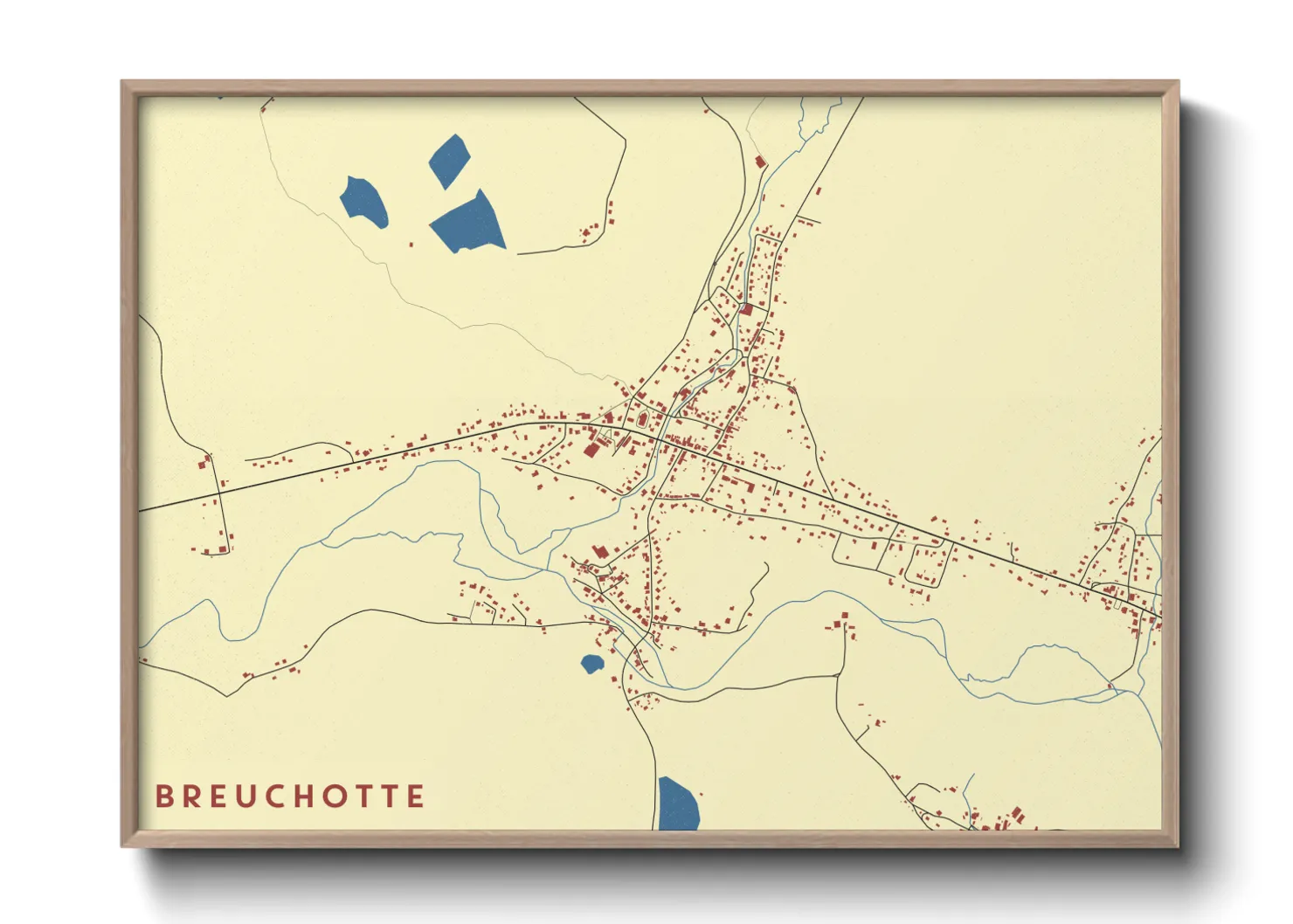 Une affiche de carte sur Breuchotte