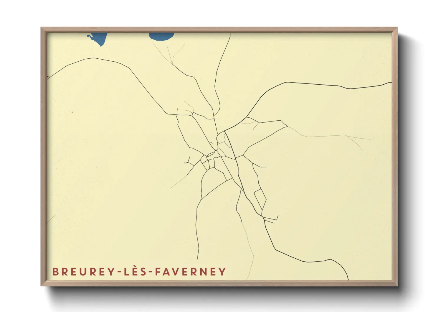 Une affiche de carte sur Breurey-lès-Faverney