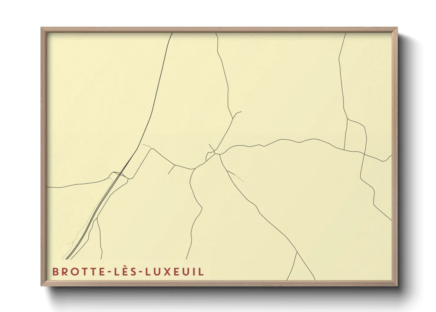 Une affiche de carte sur Brotte-lès-Luxeuil