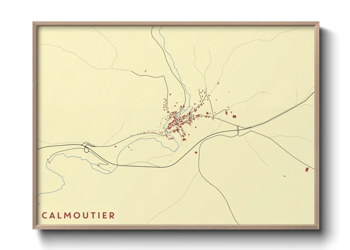 Une affiche de carte sur Calmoutier
