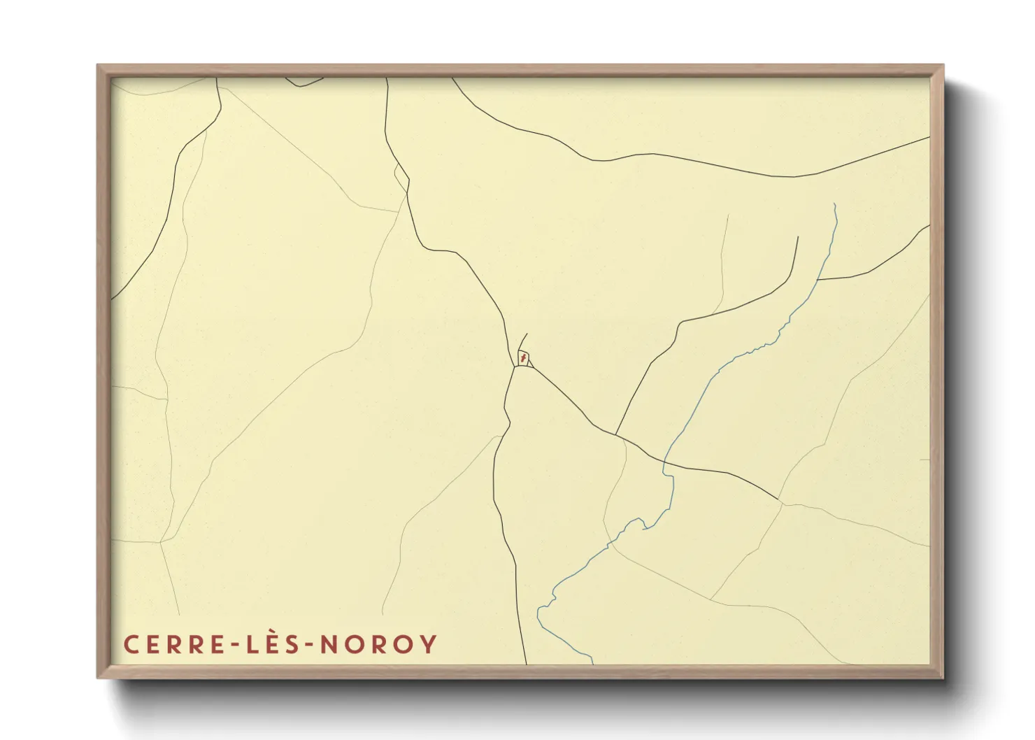 Une affiche de carte sur Cerre-lès-Noroy