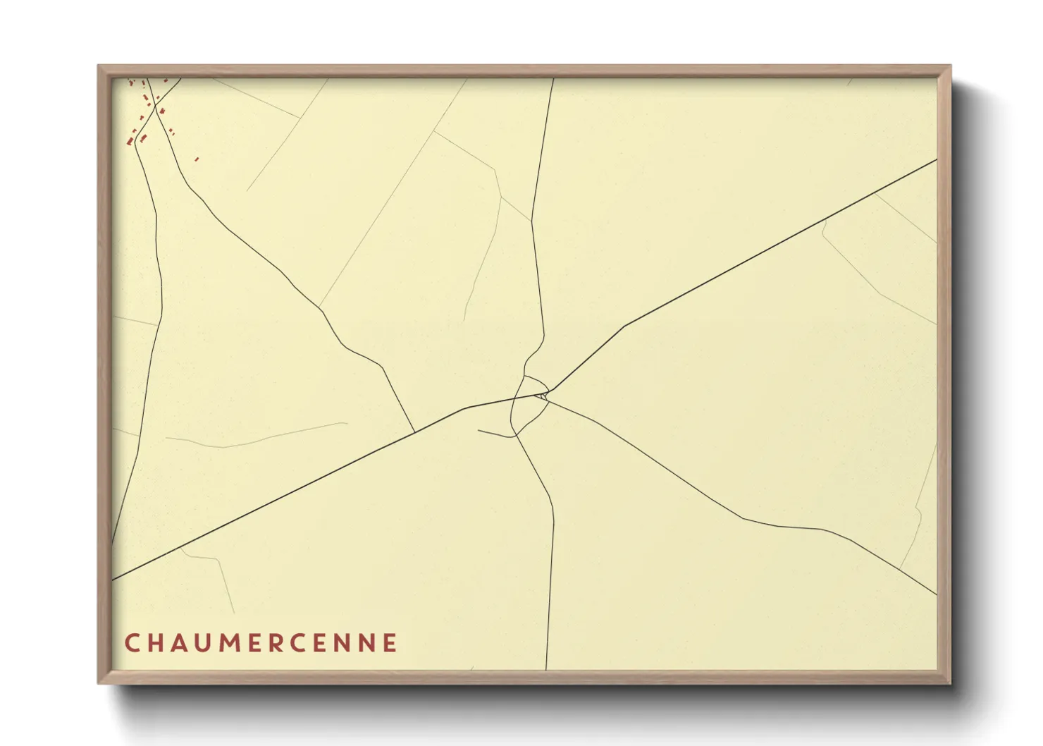 Une affiche de carte sur Chaumercenne